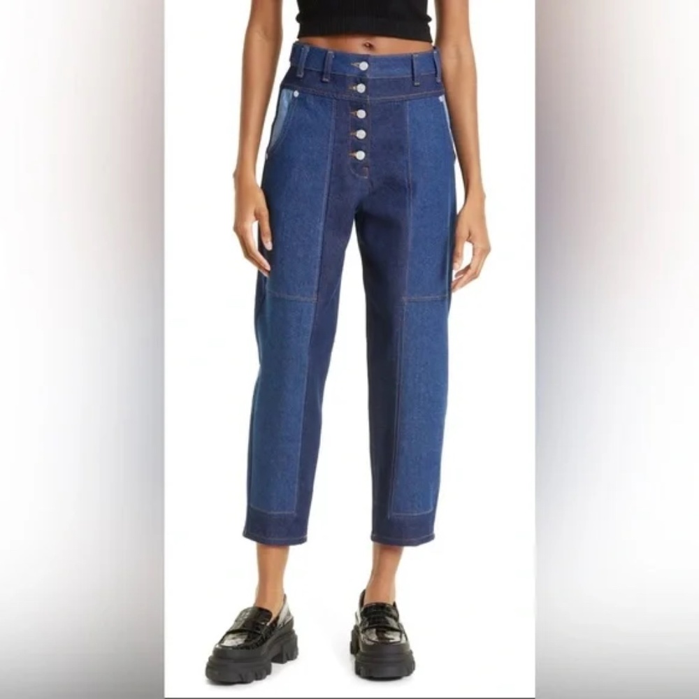 Farm Rio Patch High Waist Crop Jeans - Size 29 NWT